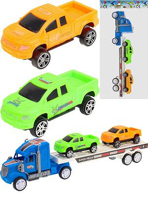 2120889 Транспорт инерционный "Автовоз" (два пикапа в наборе) (31,8х6,5х10,0см)