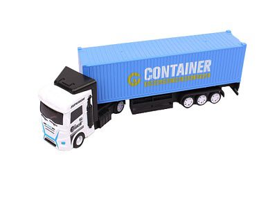 2057878 Машинка инерционная "Грузовик" с прицепом(31х6х8,3 см)(3 цвета микс