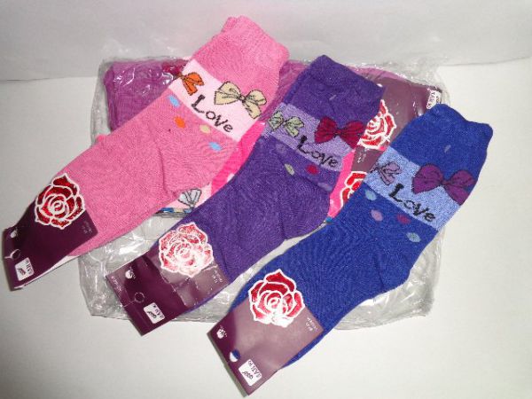 Носки жен/0104 Травка тёплые (12шт)