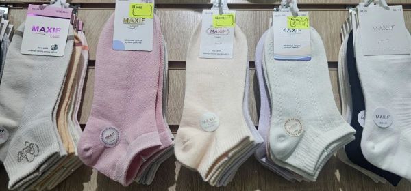 Носки жен. короткие однотонные разные цвета 2265