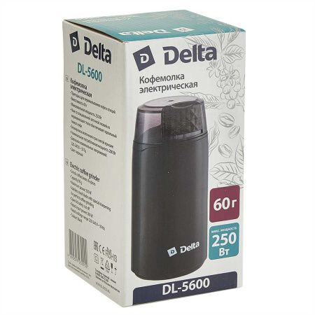 Кофемолка DELTA DL-5600 черная : 250 Вт,вместимость 60 г