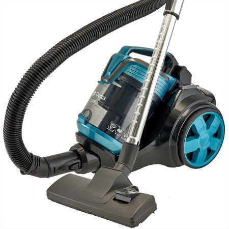 Пылесос DELTA DL-0852 Мультициклон,черный с бирюзовым: 2200Вт,,мощн. всасыв.350Вт