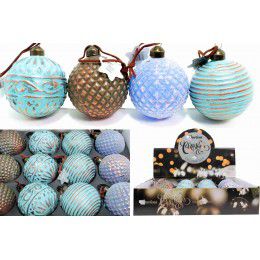 DL-DRL00676 (F23793) Шар стеклянный ручной раскраски d80мм ассорти,цена за шт