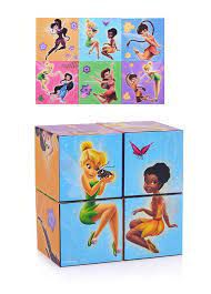 7К04-1510 Disney. КУБИКИ ПЛАСТИКОВЫЕ. 4 шт. ФЕИ-2