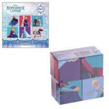 АКЦИЯ 3К04-1511 (В) Disney. КУБИКИ ПЛАСТИКОВЫЕ. 4 шт. ХОЛОДНОЕ СЕРДЦЕ-3