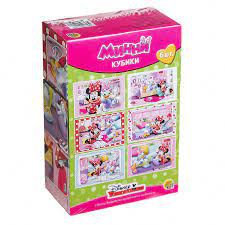 АКЦИЯ 4К06-1492 Disney. КУБИКИ ПЛАСТИКОВЫЕ. 6 шт. МИННИ МАУС-1