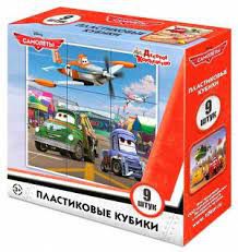 2К06-1493 Disney. КУБИКИ ПЛАСТИКОВЫЕ. 6 шт. САМОЛЁТЫ-1