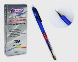 AR-1169 Ручка шариковая на масляной основе 0,7 мм по 12шт
