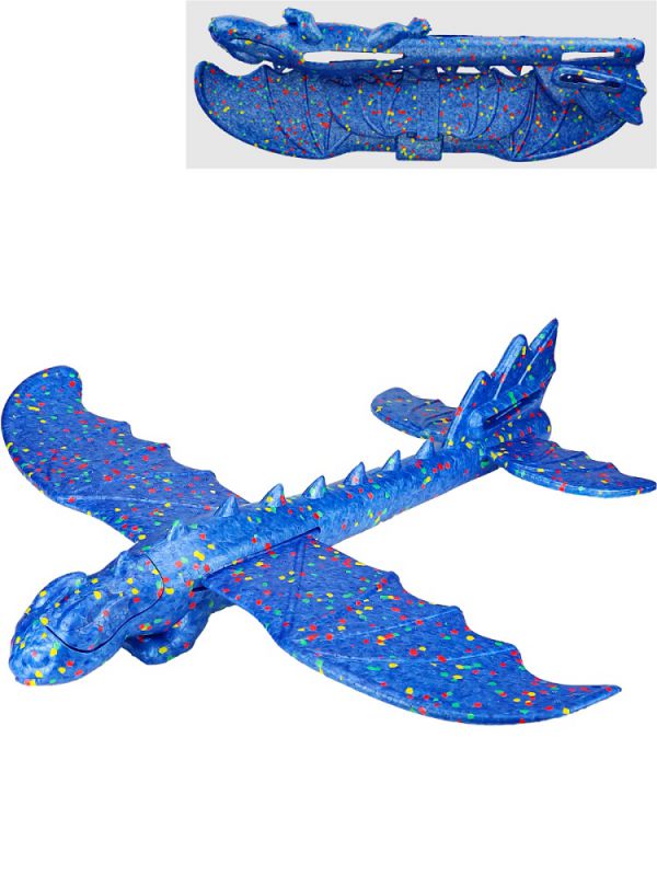 СЗ-2331 Запускалка "Самолёт дракон" (48*46см), цвет микс, в пакете