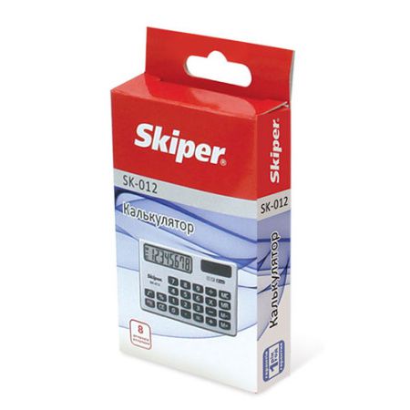SK-012 Калькулятор настольный Skainer, 12 разрядный, однострочный, черный, 103х137х31 мм