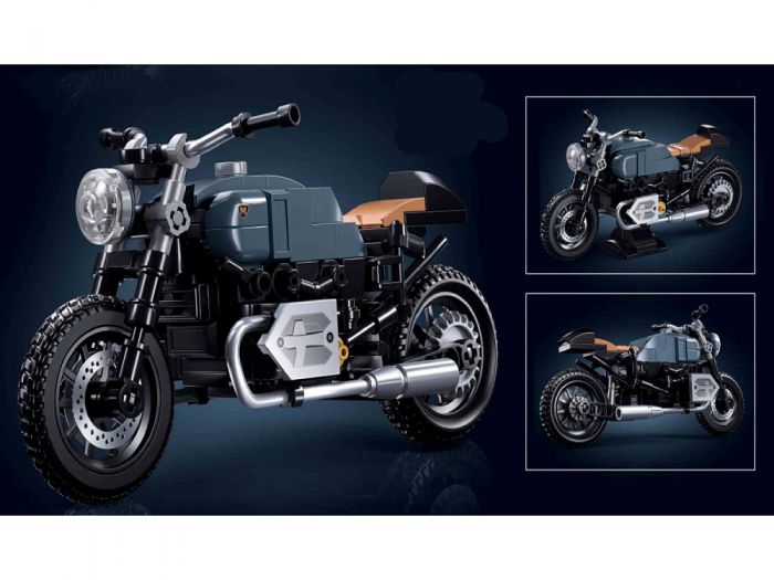 38M-B1134 Конструктор пластиковый Sluban Ретро-мотоцикл-2 (22х6,2х19см, 191 деталь, в кор.)