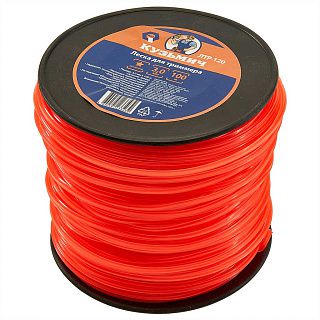 ЛТР-120 Леска триммерная 3,0мм*100м (звезда) оранжевая