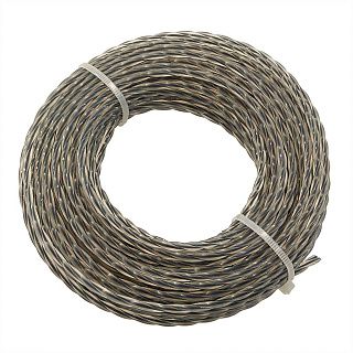 ЛТР-122 Леска для триммера 3,0 мм х 15 м (витой квадрат) серая