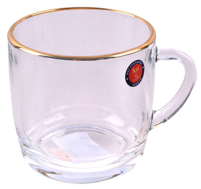 2025-34 Кружка для чая 350 мл Золотая кайма