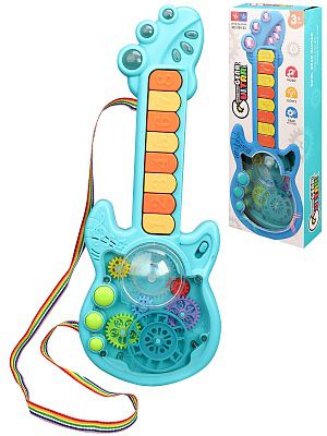 2318978 Гитара (29х4,5х11см) свет, звук, 3*AA не в к-те, цвет мик