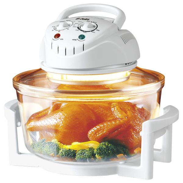 Аэрогриль DELTA DL-6006B белый : 1400Вт,объем 12л , стальной тен