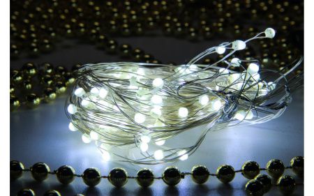 87100 ГИРЛЯНДА НИТЬ, CEIMAR, 4 М, БЕЛЫЙ, 100 ДИОДОВ, ПИТАНИЕ ОТ СЕТИ