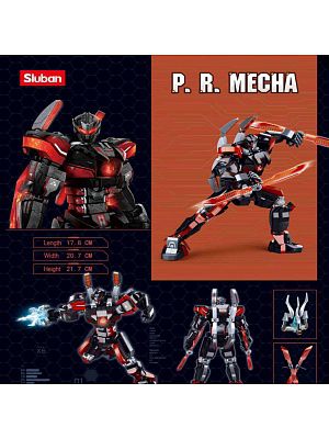 38M-B1120 Конструктор пластик SLUBAN.Робот-воин (17,8Х20,7Х21,7, в кор.)