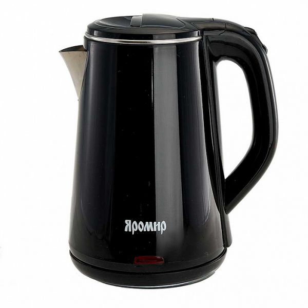 Чайник ЯРОМИР ЯР-1059 пластик ДВОЙНАЯ СТЕНКА, цвет: красный: 1500 Вт, 1,8