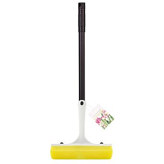 SC260510603 Щетка для мытья окон Spin&Clean, ручка 44 см, Flowers, молочный крем