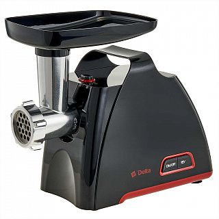 Мясорубка DELTA DL-6104M  черный с красным: 2000 Вт