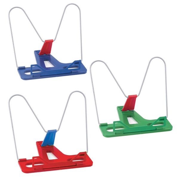 П-06 Подставка для книг, Пчелка «ЭКОНОМ», 147х175 мм, сине-красный, пластик/металл, ассорти