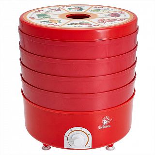 Сушилка для овощ и фруктов электр. ВАСИЛИСА СО3-520, 520 Вт, обьем 14 л , красная с крас секциями