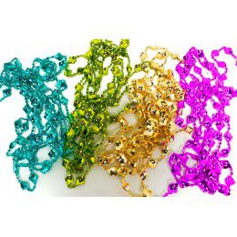D27556 ДЕКОРАТИВНОЕ УКРАШЕНИЕ, БУСЫ "ЯРКИЕ ЦВЕТА", 2,7M, АССОРТИ, 4 ВИДА