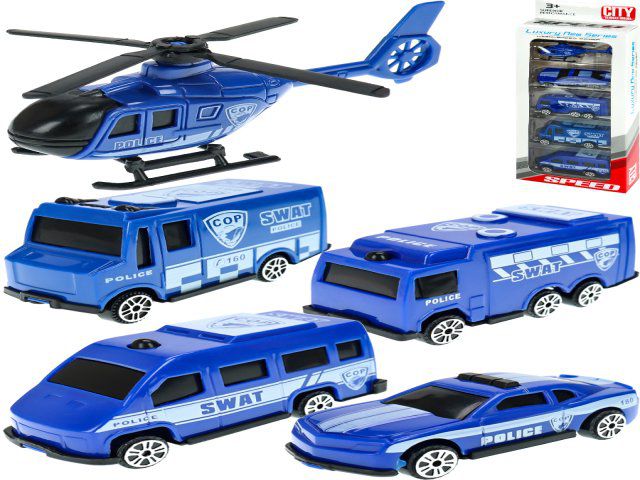 2176262 Набор машинок "Полиция"(10,2х4х26,7 см)(5 машинок), в коробке