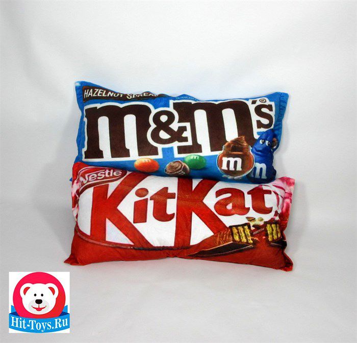 1280-92/74 Подушка Шоколад 2 вида KitKat и M&M