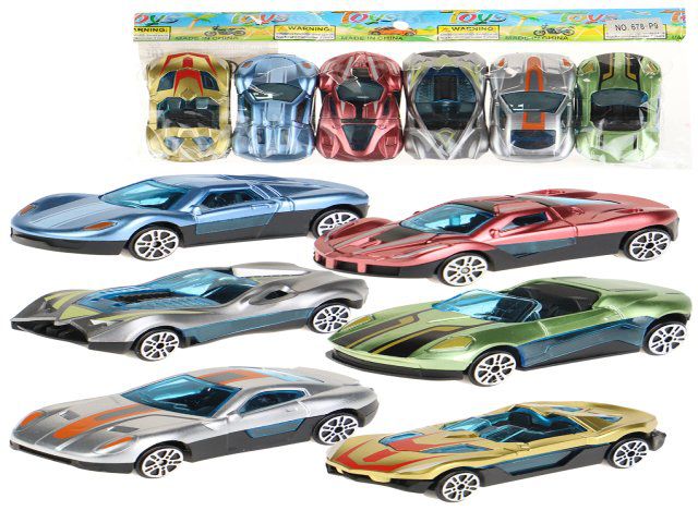 2440061 Машинка 6 шт. в наборе, цвет микс, 7х3х2см, в пакете