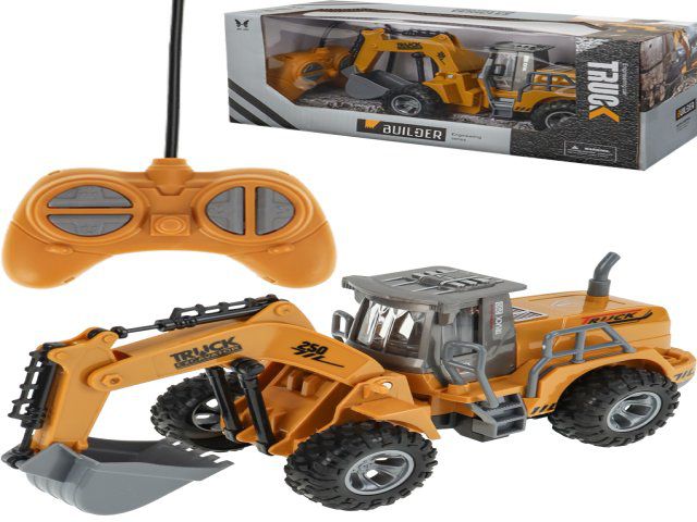 2315392 Машинка на р/у "Трактор с ковшом"(26,5х9х10,5см)(свет,3*АА и 2*АА не в к-те,в кор.