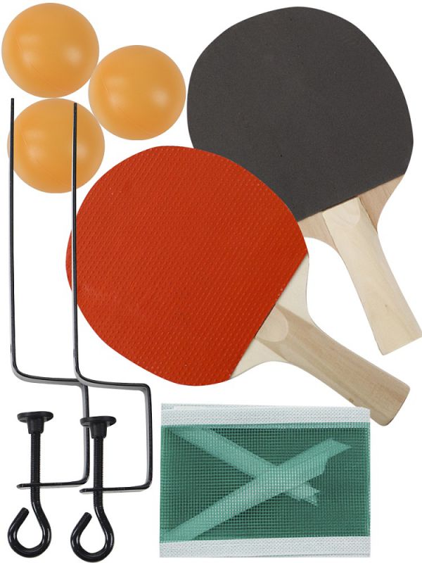 AN01008 Набор для игры в настольный теннис (, 2 ракетки,3 шарика, сетка)толщина 5мм, в блистере