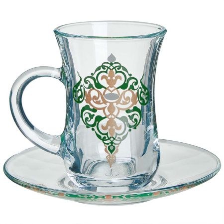 2411-Д Чайная пара  "Армуду" с ручкой 145мл Ислими 2