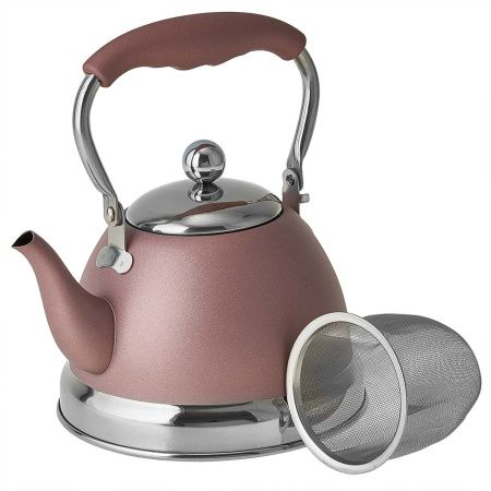 AK-544 Чайник с ФИЛЬТРОМ из нерж.стали 1л,индукционное капс.дно ALPENKOK