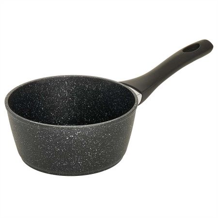 AK-72N Ковш алюминиевый 1,5л, ИНДУКЦИЯ, с антипригар. покрытием "BLACK MARBLE" 16см ALPENKOK