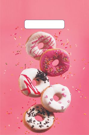 ВНР69148 Пакет подарочный, Артпласт «Пончики», полиэтилен, 200х300 мм, 30 мкм, с вырубной ручкой