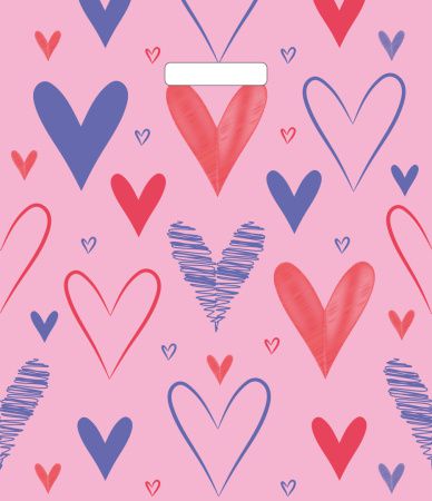 ВУР69153 Пакет подарочный, Артпласт «Узор любви», полиэтилен, 360х430 мм, 35 мкм, с вырубной ручкой