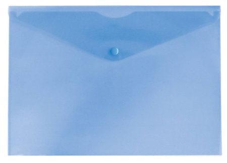 816618 Папка-конверт на кнопке, BURO «ECONOMY», А4, пластик, толщина 100 мкм, синий