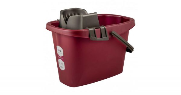 SV4086БР Ведро Spin&Clean Step с отжимом прямоугольное (бордо, большое,13 л), 38х28,5х30 см,