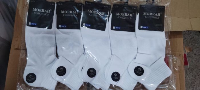 Носки / Morrah мужские сетка короткие белые 122-01